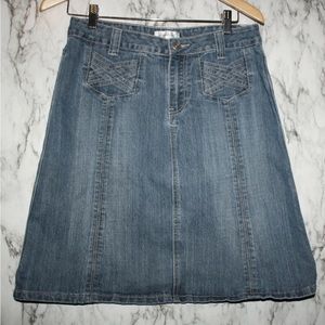 Denim A-Line Skirt